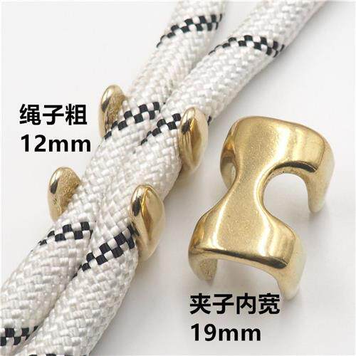 遛狗绳牵引绳带纯铜固定卡扣 DIY箱包宠物五金配件 黄铜绳夹扣