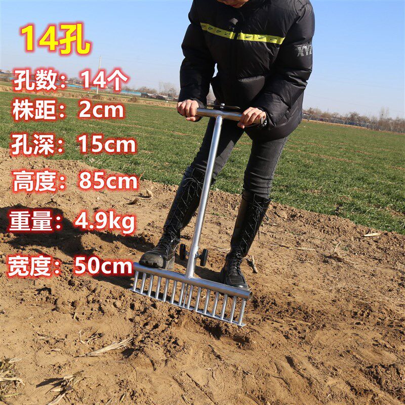 极速葱插葱神器葱叉子扎眼打孔葱神大F葱寒器洋葱种菜移栽移苗器