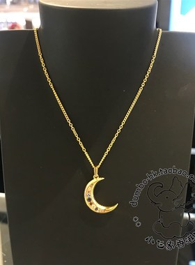 Thomas Sabo 汤玛士 纯银镀金 月亮吊坠 项链 KE1826