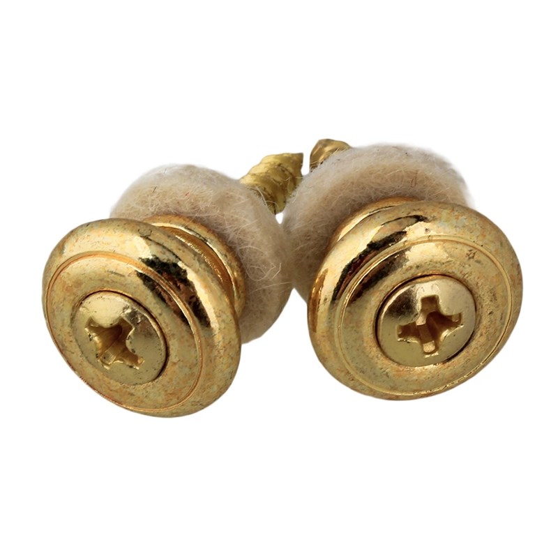 2 Pcs Chrome Copper Guitar Strap Locks Mushrooms Heads Guita