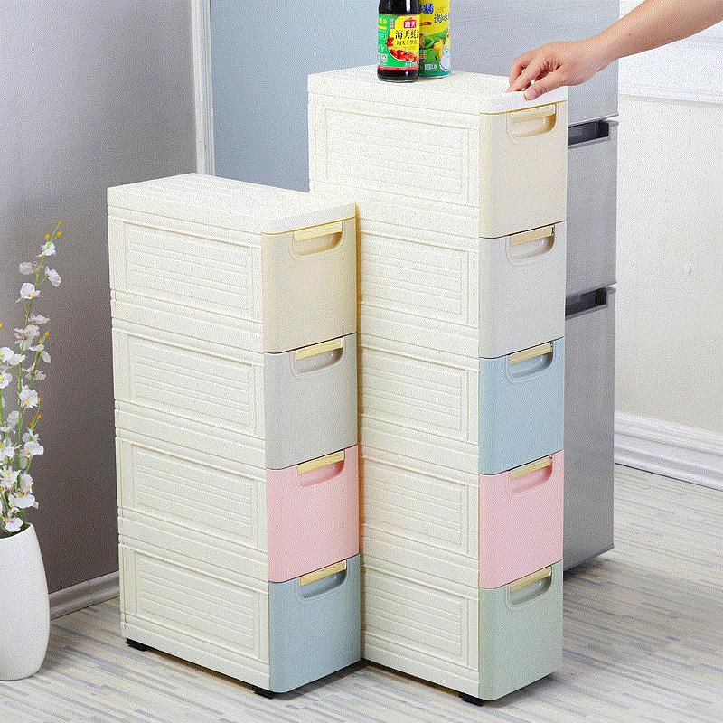 新品20CM宽夹缝收纳柜子抽屉式厨房置物架窄卫生间缝隙储物柜收纳