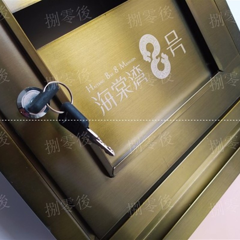 厂家定制不锈钢欧式别墅信箱室外防雨水邮箱挂墙带锁大号信报箱