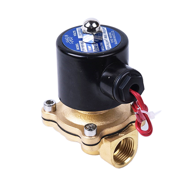 2W气动常闭电磁阀水阀DC24水管电子控制铜开关2分4分6分1寸AC220V
