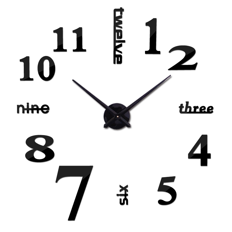 new Quartz wall clocks fashion watches 3d real big wall cloc