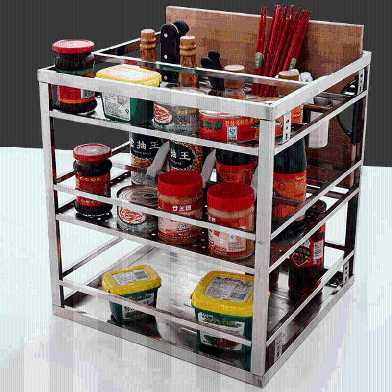 调味篮250厨柜抽屉置物架拉篮304不锈钢调味栏厨房阻尼轨道调味蓝