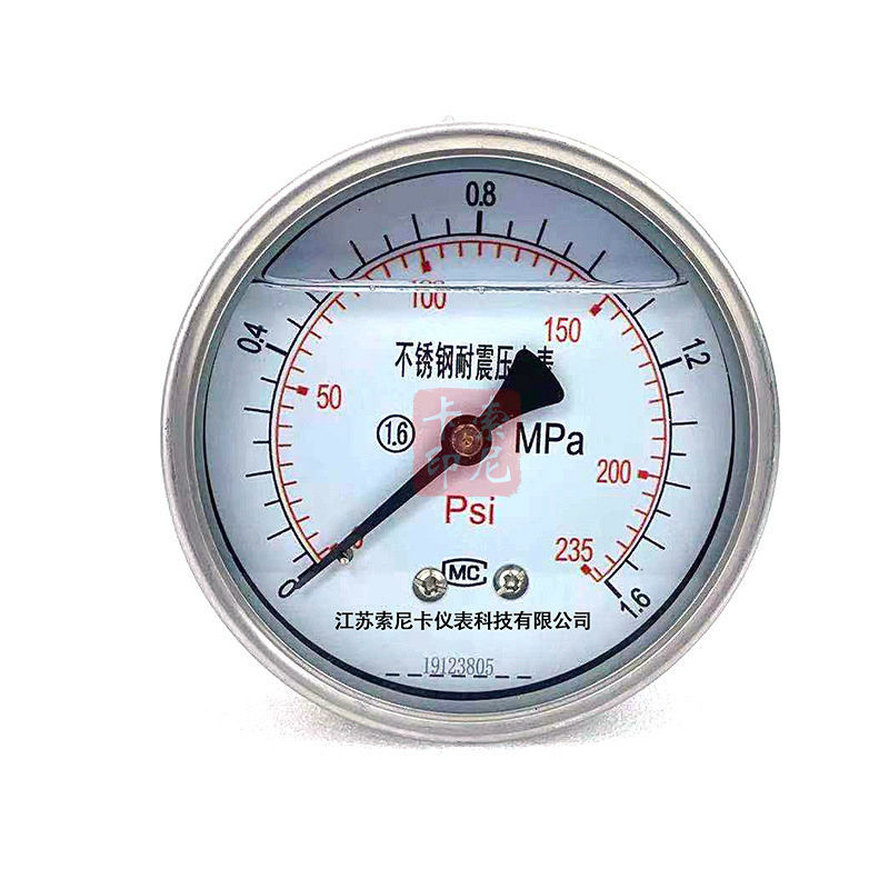 耐震压力表 YN-60BYN-100B不锈钢耐震压力表 YTN-150耐震压力表运