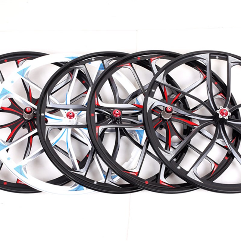 品超轻 迪卡尼 镁合金一体轮组卡式旋式碟煞登山车轮组26寸包邮