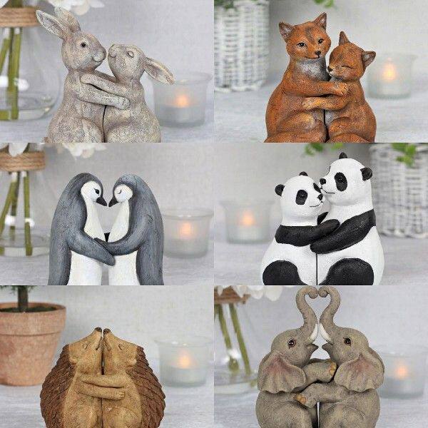 2022 Animal Love Couple Hug Statue Home Decoration Resin