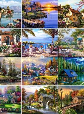 5D DIY Diamond Painting Landscape Full SquareRound Diamond