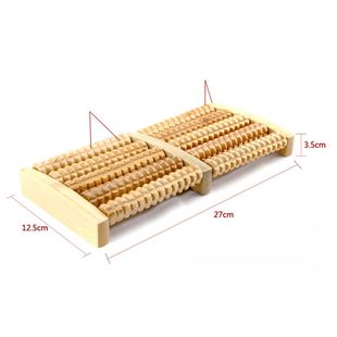 Foot Roller Reflexology Raw Relax Massage Wooden Care Wood