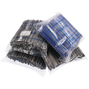 单双排排针彩色连接器间距2.54mm小黑夹座2x40P直针弯针铜针1 40p