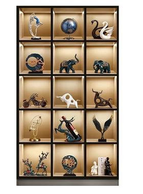 贝汉美新款轻奢高档酒柜装饰品摆件现代客厅办公室书柜办公室套装