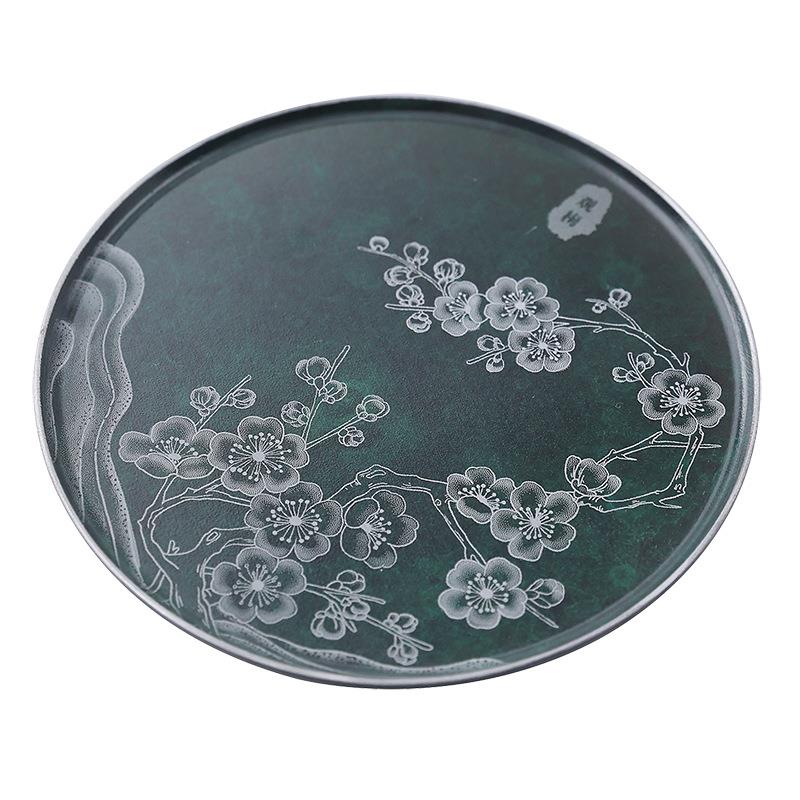 复古高档圆TUP形茶垫杯杯垫茶杯垫茶道功夫茶配托创意老铁漆茶具