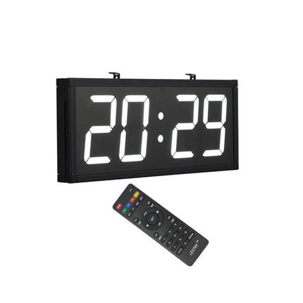 大尺寸LED数字挂钟时钟带计时器功能遥控操作