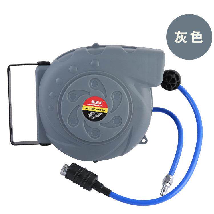 全自动伸缩回收卷管器PU夹纱气管20m气鼓水鼓电线盘洗车组合设备