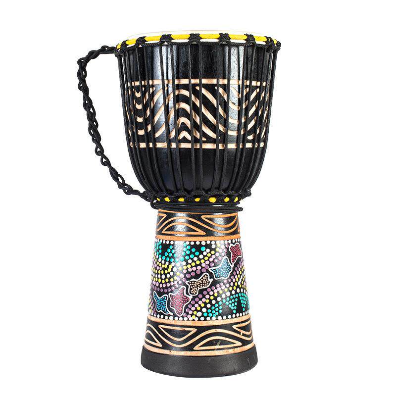 非洲鼓儿童初学者丽江手鼓云南木质羊皮鼓打击乐器8/10/12