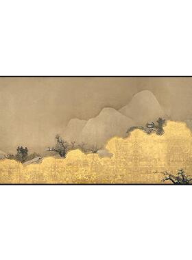 《金山》中古风入户玄关挂画客厅书房走廊酒店沙发背景轻奢装饰画