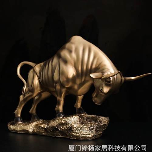 新款轻奢招财扭转乾坤牛气冲天家居客厅办公室电视柜工艺装饰礼品