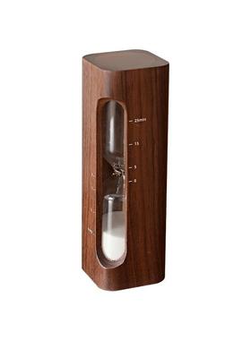 胡桃木沙漏计时器办公室桌面实木复古风玻璃摆件创意个性装饰摆件