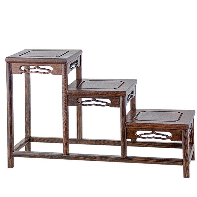 实木紫砂壶架子茶具架小博古架鸡翅木多宝阁中式展示架工艺品摆件