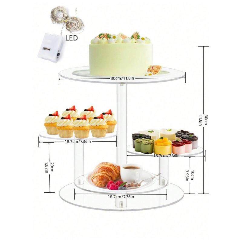 编565号亚克力纸杯蛋糕架透明圆形led灯发光婚礼派对节日多层点心,文具电教/文化用品/商务用品,软木板/照片板/毛毡板,淘宝优惠券,粉丝福利购,淘宝优惠卷