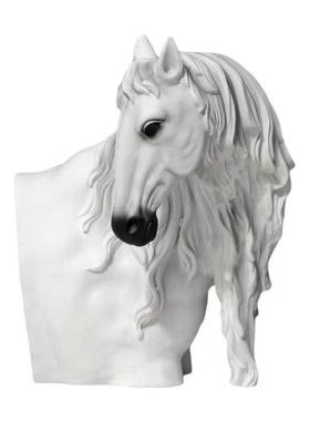 现代简约黑白龙头马摆设玄关电视柜酒柜软装饰品客厅进门摆件