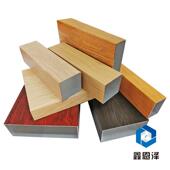 木纹单色铝方管凹槽格栅铝材厂家直销装 饰防水弧形幕墙屏风隔断