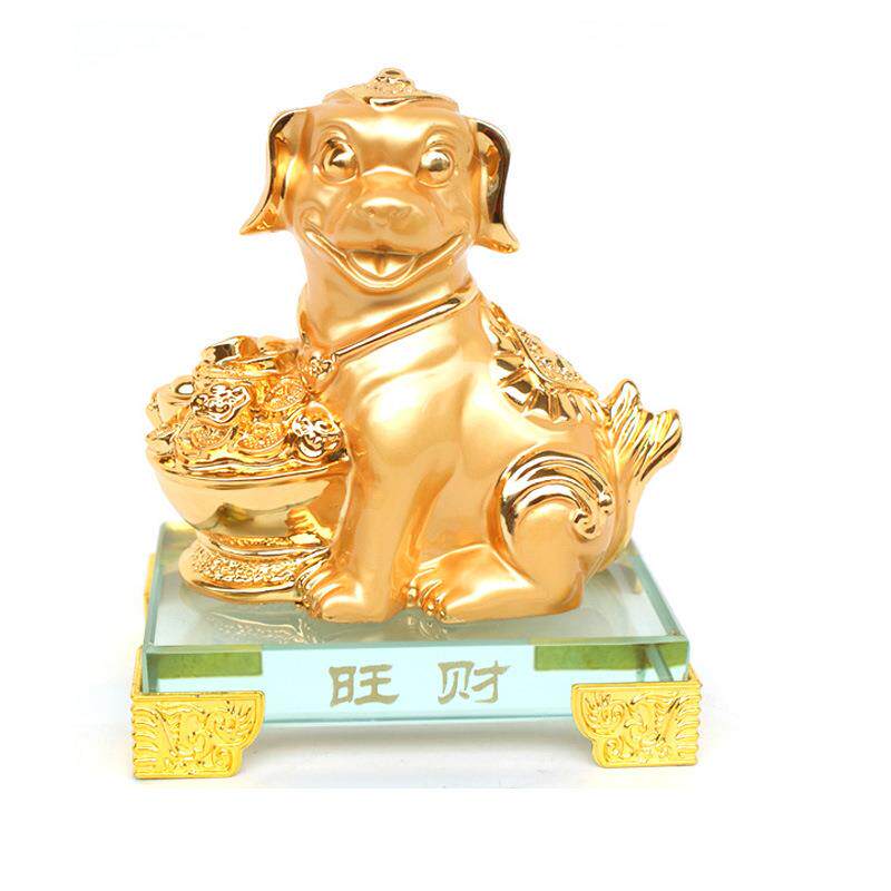 水晶十二生肖招财小摆件全套鼠牛虎兔龙蛇马羊猴鸡狗猪汽车装饰品