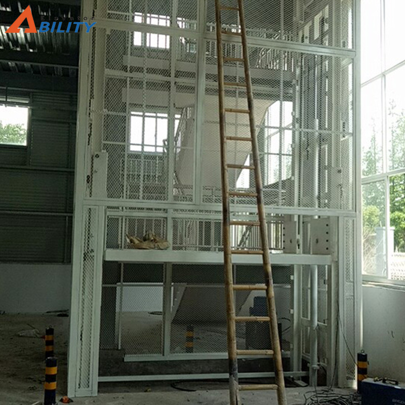 导轨式电动液压升降平台定做  导轨链条式液压升降平台货梯提升机