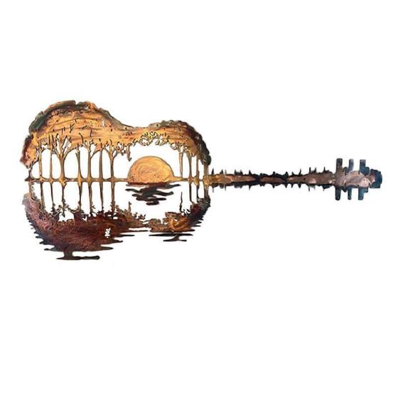 现货金属抽象吉他艺术品铁艺墙壁挂装饰Abstract Guitar Me
