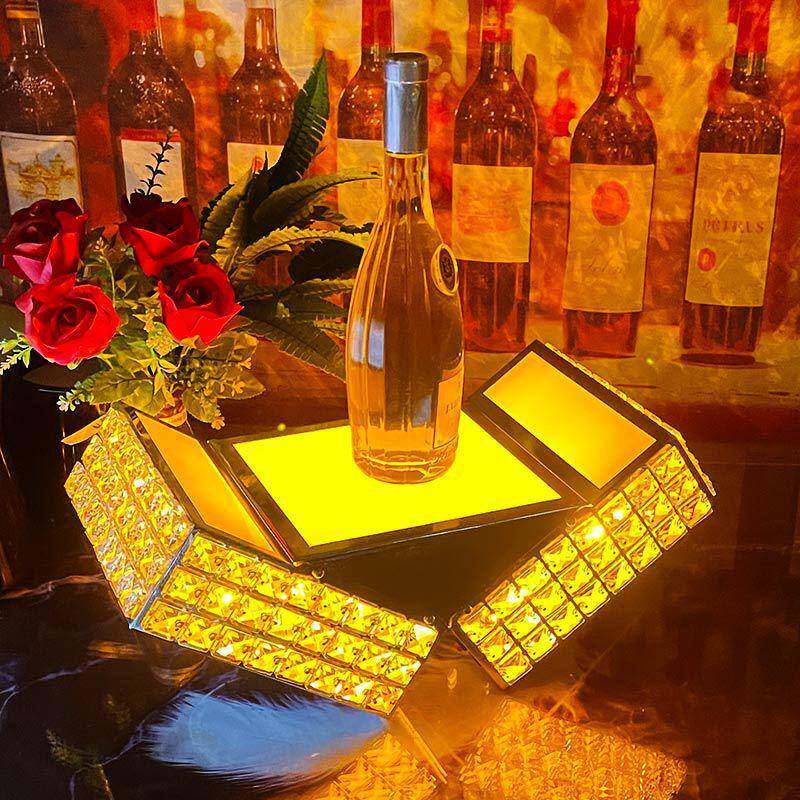 LED充电酒吧发光酒座香槟洋酒红酒托展示架KTV激光酒座洋酒架