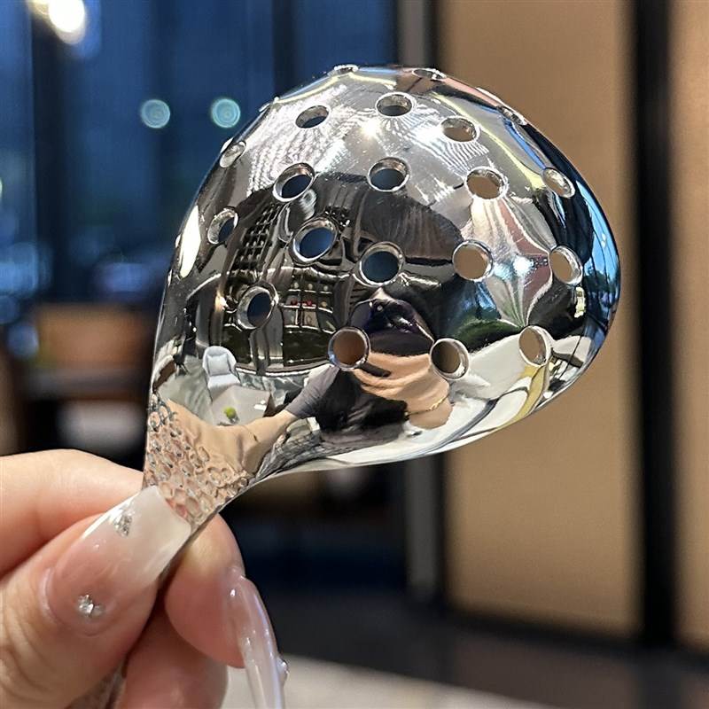 拒绝盗版!出德国304不锈钢 桌面汤勺漏勺火锅勺子粥勺汤壳大勺子