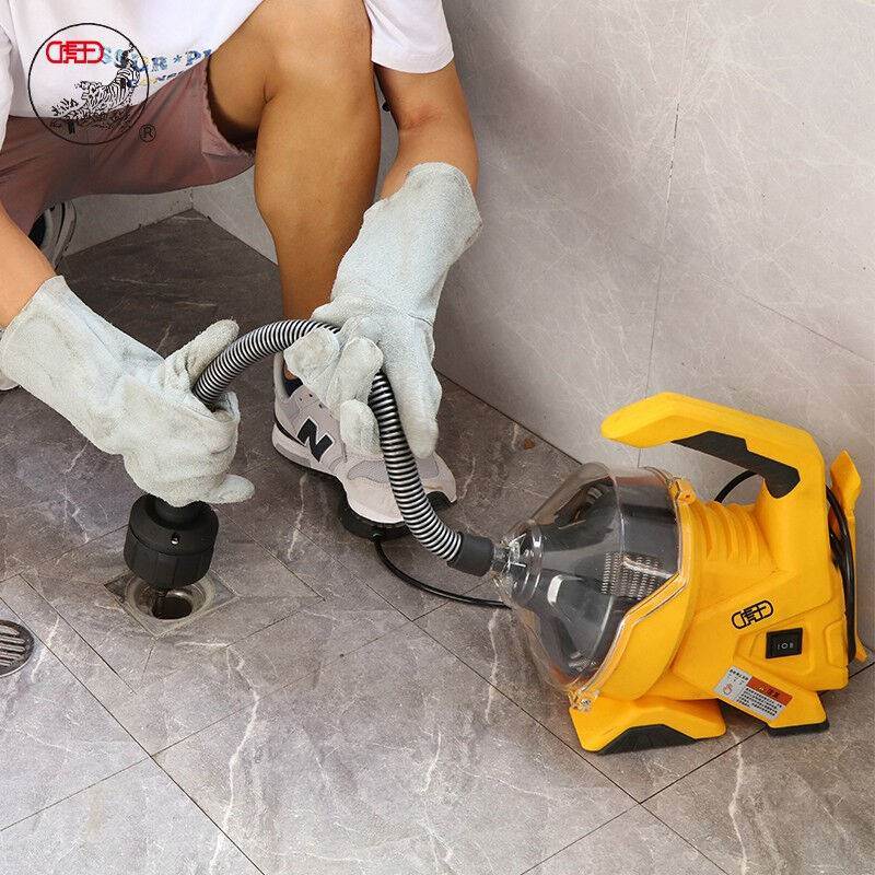 管道疏通7电动下水管疏通器塞所水槽下水道堵厕疏通工具机116