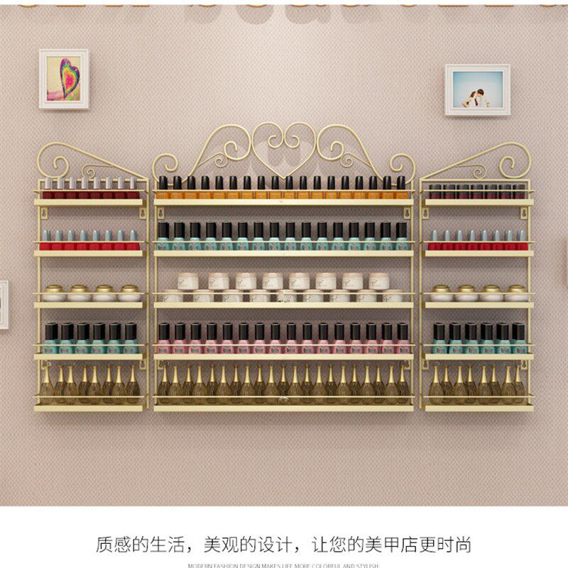 包邮美甲店展示架壁挂指甲油架子甲油胶置K物架口红化妆品铁艺烟