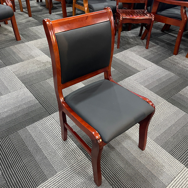 办公椅实木会议椅棋牌室麻将椅家用电G脑椅木质四脚大型会议室桌