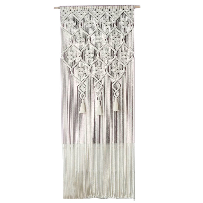 【珠穗】竖条形手工编织棉线流苏穗子墙面装饰 遮V变电箱挂饰挂毯