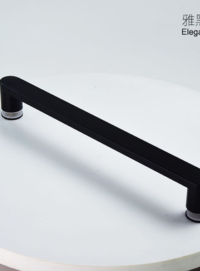 304玻璃门拉手淋浴房把手浴室加厚不锈钢移门黑色黑钛W玫瑰金440