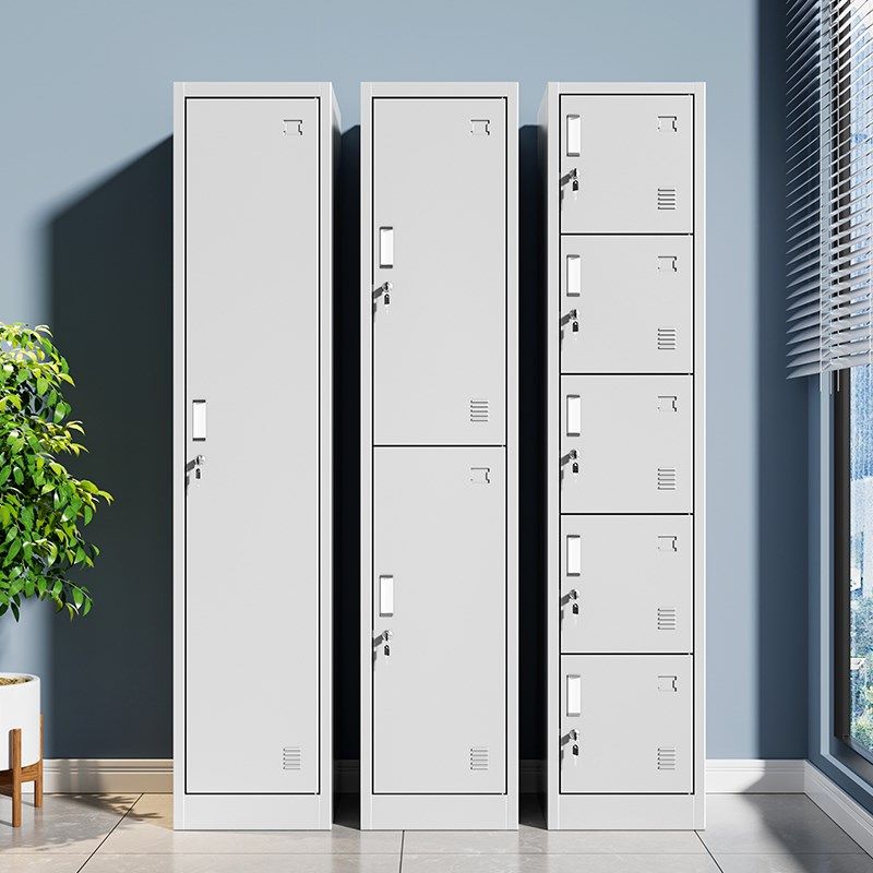 单门更衣柜铁皮柜宿舍员G工柜带锁储物柜钢制小办公更衣箱简易衣