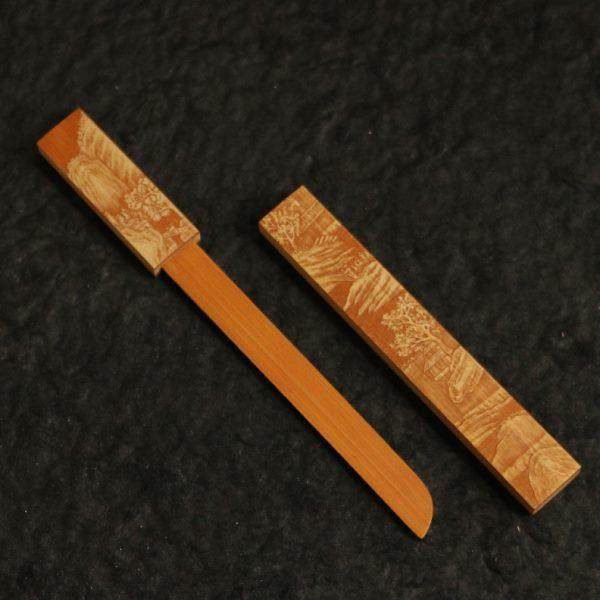 老玉竹合青纯手工精工制作双面雕刻留青山水图文房雅器裁纸刀竹雕,特色手工艺,竹编/竹雕,淘宝优惠券,粉丝福利购,淘宝优惠卷