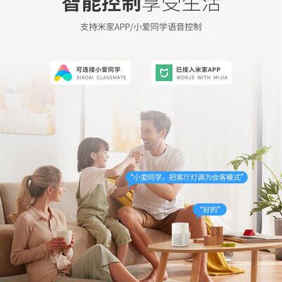 智能格栅灯支持米家APP调光调色嵌入式家用客厅卧室长条防眩射灯