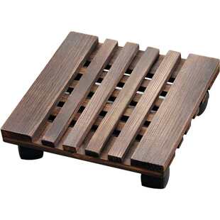 实木质滑轮花盆托盘带轮花盆底座滚轮户外花盘托架可移动鱼缸承重