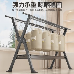 折叠家用阳台晾衣架落地户外伸缩多功能晾衣杆挂衣架晒被神器架子