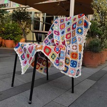民族风拼花毯手工编织diy材料家居毯儿童毯孕妈妈打发时间手工活