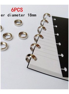 6PcsLot Metal Disc Round Buckle Mushroom Hole 18mm Binding