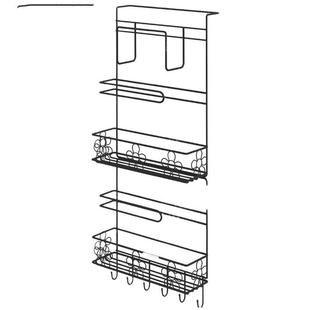放在冰箱上置物架外侧面收纳盒悬挂式冰柜顶旁边的家用挂架免打孔