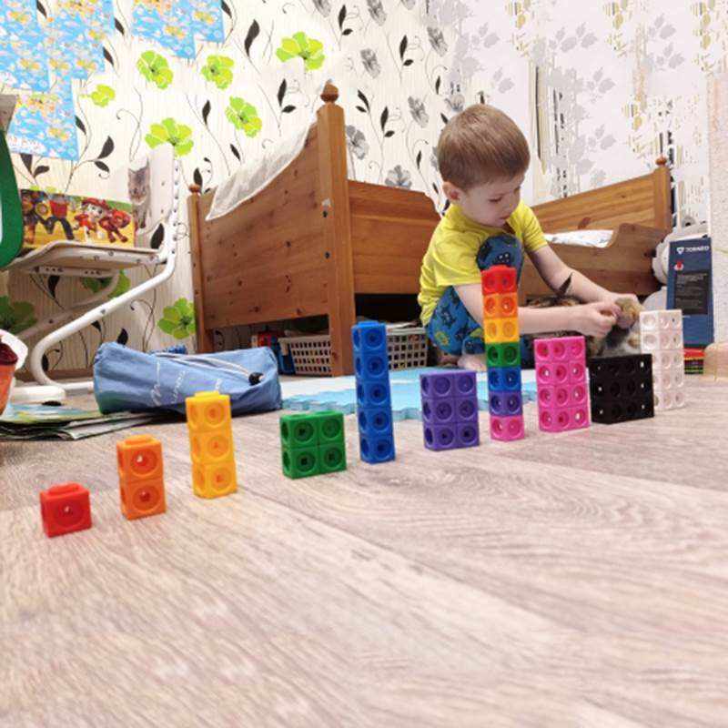 100pcs Numberblocks Multilink Linking Counting Cubes Snap Bl