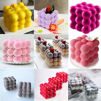 极速Easy Demoulding 6 Cavity Silicone Resin Cube Candles Mol