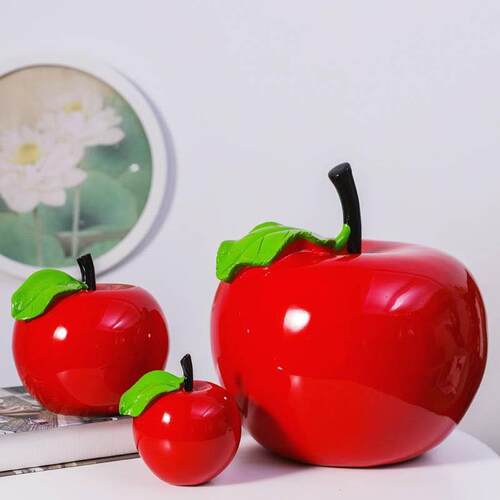 极速Simulation resin apple ornament Nordic home decoration T
