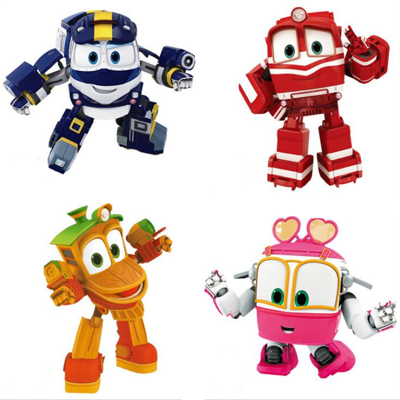 NEW 4pcs/lot Robot Trains figures Transformation robot Kay T