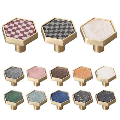 Hexagon Cabinet Handle Comfortable Grip Zinc Alloy